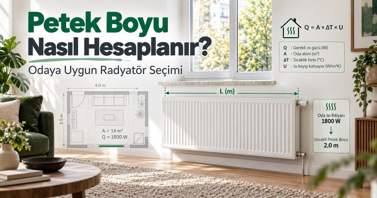Petek Boyu Nasıl Hesaplanır? Odaya Göre Radyatör Seçimi