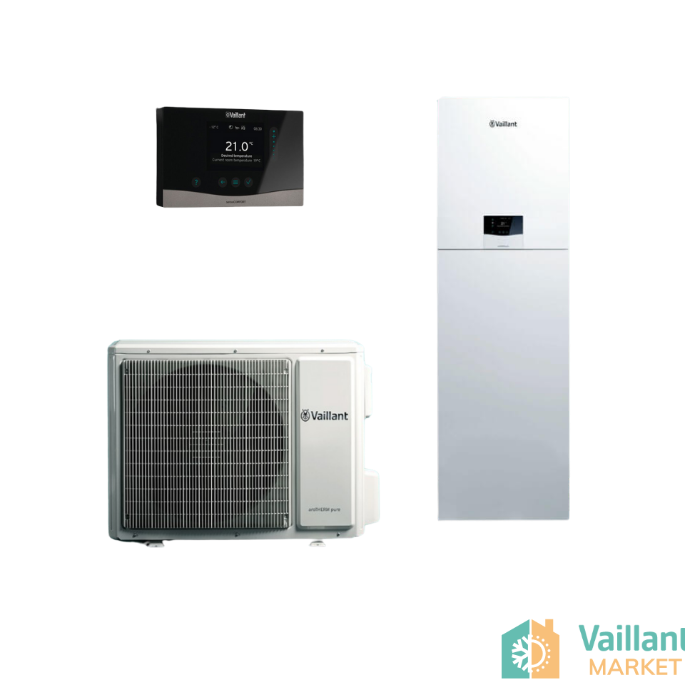 Vaillant aroTHERM pure Split 8kW Isı Pompaları - 190 Lt. Entegre Boylerli