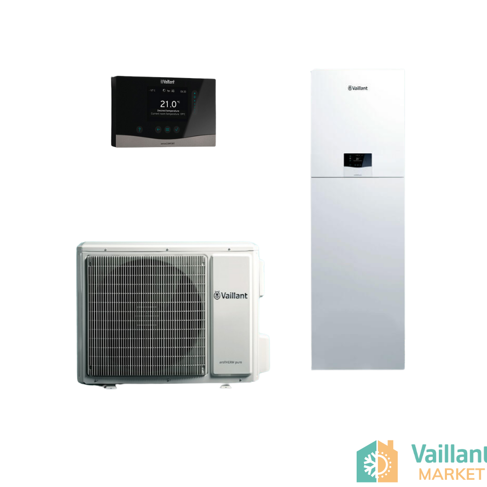 Vaillant aroTHERM pure Split 8kW Isı Pompaları - 190 Lt. Entegre Boylerli