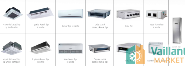 Vaillant VVS Serisi VRF İç Ünite Modelleri